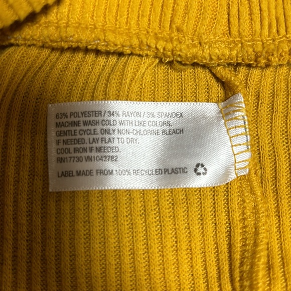 Colsie XL Women’s Yellow Casual Drawstring Ribbed Lounge Shorts - Picture 4 of 8